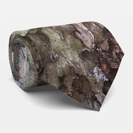 Groen en bruin rubberen patroon stropdas (Opgerold)