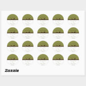 Groen en Bruin Save The Date Sticker (Vel)