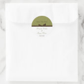 Groen en Bruin Save The Date Sticker (Tas)