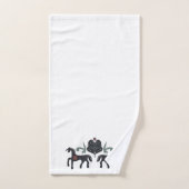 Groen en Bruin Scandinavisch Bad Handdoek (Handdoek)