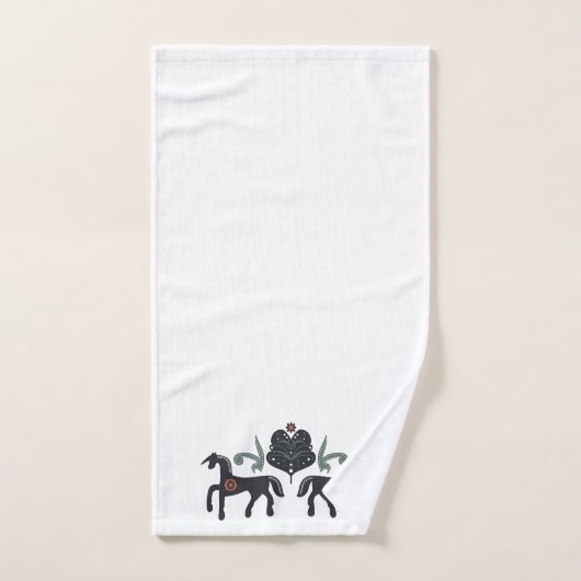 Groen en Bruin Scandinavisch Bad Handdoek (Handdoek)