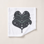 Groen en Bruin Scandinavisch Bad Handdoek (Wasdoekje)