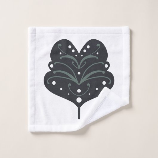 Groen en Bruin Scandinavisch Bad Handdoek (Wasdoekje)