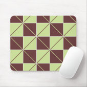 Groen en bruin schaakbord Argyle Muismat (Met muis)