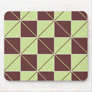 Groen en bruin schaakbord Argyle Muismat