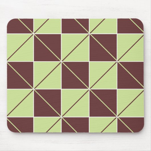Groen en bruin schaakbord Argyle Muismat (Voorkant)