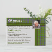 Groen en bruin speldenstwerk, uitnodiging tot pens (Staand voorkant)