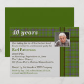 Groen en bruin speldenstwerk, uitnodiging tot pens (Voorkant / Achterkant)