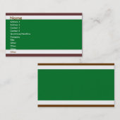 Groen en bruin visitekaartje (Voorkant / Achterkant)