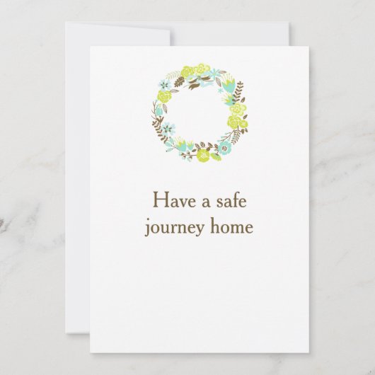 Groen en bruin Vrijgezellenfeest Bedankkaart (Achterkant)