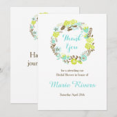 Groen en bruin Vrijgezellenfeest Bedankkaart (Voorkant / Achterkant)