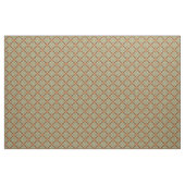 Groen en Coper Oranje Scroll Grid Pattern Stof (Fat Quarter)