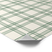 Groen en Cream Gingham Poster (Hoek)