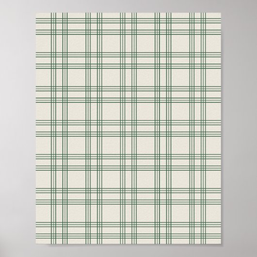 Groen en Cream Gingham Poster (Voorkant)