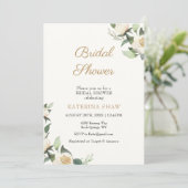 Groen en Cream Minimalistisch Bloemen Vrijgezellen Kaart (Staand voorkant)