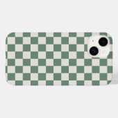 Groen en crème geruit klassiek dampatroon Case-Mate iPhone case (Achterkant (horizontaal))