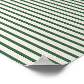 Groen en crème gestreept poster (Hoek)