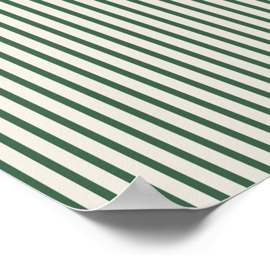 Groen en crème gestreept poster (Hoek)
