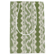 Groen en Crème Ikat, Schulpatroon