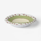 Groen en crème papieren kommen (Gebogen)