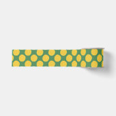 Groen en Crème Stippenpatroon Grosgrain Lint (Voorkant)