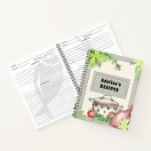 Groen en Crème Vulbaar Receptenboek Notitieboek (Binnen)