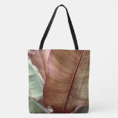 Groen en diep rood blad tote bag (Voorkant)