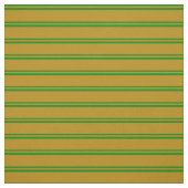 Groen en donker Goldenrod Lined Pattern Stof (Swatch)