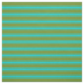 Groen en donker Turquoise Lined/Striped Pattern Stof (Swatch)
