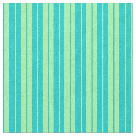 Groen en donker Turquoise Pattern of Stripes Stof (Close Up)