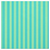 Groen en donker Turquoise Pattern of Stripes Stof (Swatch)