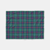 Groen en Donkerblauw Clan Jong Tartan Fleece Deken (Voorkant (Horizontaal))