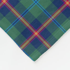 Groen en Donkerblauw Clan Jong Tartan Fleece Deken