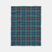Groen en Donkerblauw Clan Jong Tartan Fleece Deken (Voorkant)