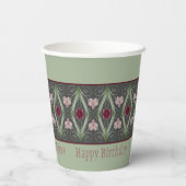 Groen en Donkergrijs Papieren Bekers (Achterkant)