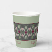 Groen en Donkergrijs Papieren Bekers (Rechts)