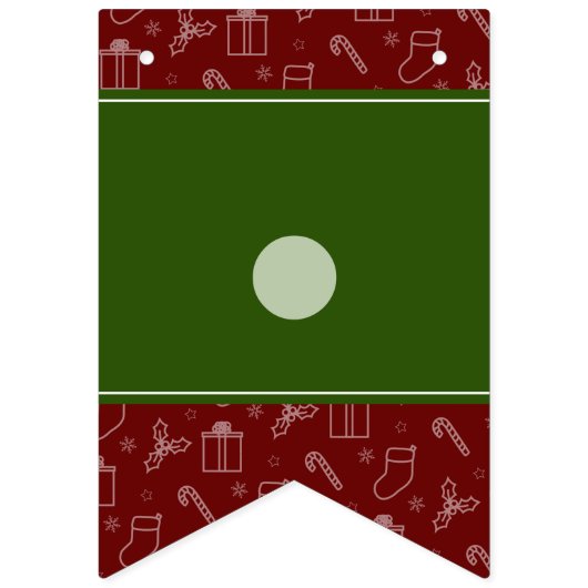 Groen en Donkerrood Vrolijk Kerstmis Iconen Vlagge Vlaggetjes (Eerste vlag)