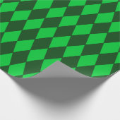 Groen en en kalkgroen Harlequin Pattern Cadeaupapier (Hoek)