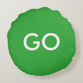 Groen en en wit tekenen rond kussen (Achterkant)