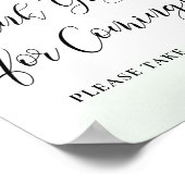 Groen en Eucalyptus Bedankt voor uw komst Poster (Hoek)