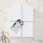 Groen en Eucalyptus Bruiloft Cadeaulabel (Met Touw)