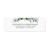 Groen en Eucalyptus Foliage Elegante bruiloft Etiket (Voorkant)