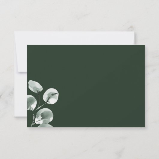 Groen en Eucalyptus Scripted RSVP Groen (Achterkant)