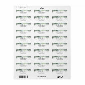 Groen en Eucalyptus Waterverf Bruiloft Etiket (Full Sheet)