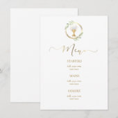 groen en faux goud Menu (Voorkant / Achterkant)