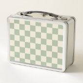 Groen en Gebroken Wit Checkerboard (Achterkant)