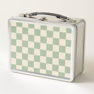 Groen en Gebroken Wit Checkerboard