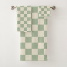 Groen en Gebroken Wit Checkerboard