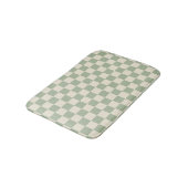 Groen en Gebroken Wit Checkerboard Badmat (Gekanteld)