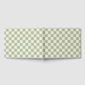 Groen en Gebroken Wit Checkerboard Gastenboek (Volledig)